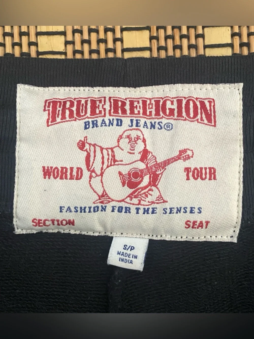 True Religion Men's Classic Logo Elastic Drawstring Sweatpant Jogger Small Black